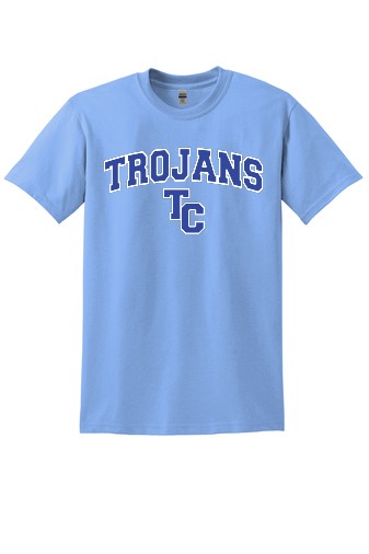 Trojans TC Tee (Adult & Youth) - Carolina Blue