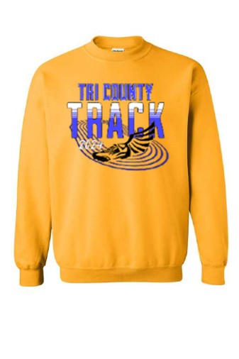 Track Crewneck (Adult Only) - Gold