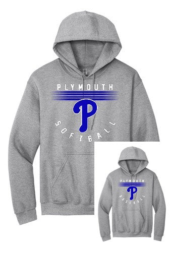 1 - Plymouth Ball Hoodie (Adult & Youth Sizes) - Grey