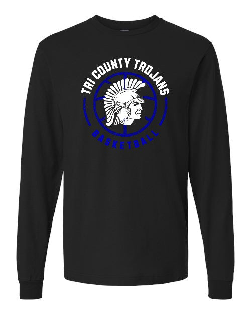 TC Basketball 1 Long Sleeve (Adult & Youth) - Black