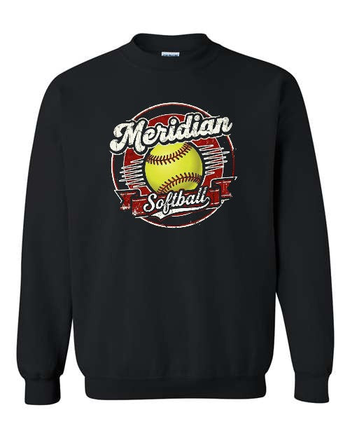 Meridian Softball Crewneck - Black