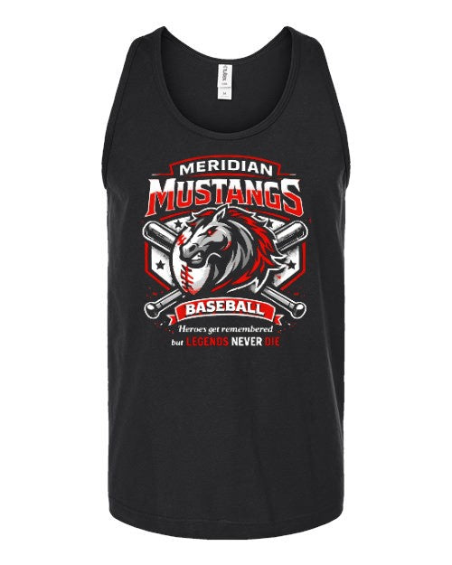 Meridian Baseball Men's Tank - Heroes Get Remembered, Legends Never Die
