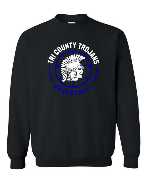 TC Basketball 1 Crewneck (Adult & Youth) - Black