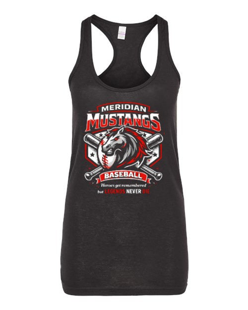 Meridian Baseball Women's Tank - Heroes Get Remembered, Legends Never Die