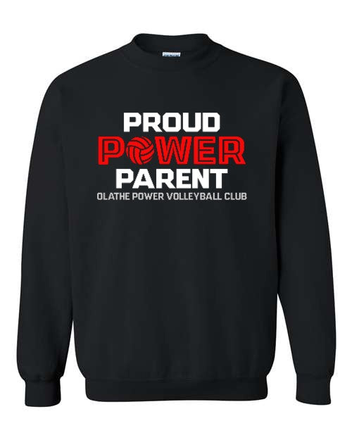 Proud Power Parent - Black - Crewneck