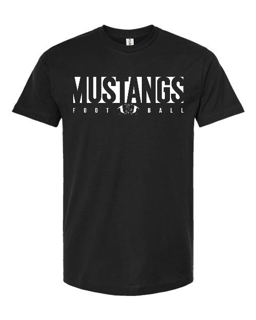 Mustang Football Tee - Black