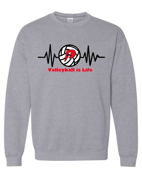 Volleyball Is Life - Grey - Crewneck