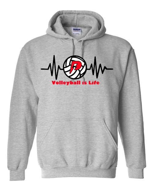 Volleyball is Life - Grey - Hoodie