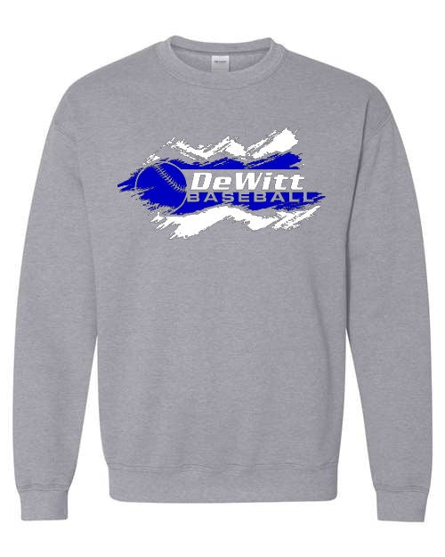 DeWitt Baseball Crewneck - Grey