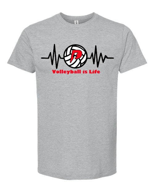 Volleyball Is Life - Grey - Tee