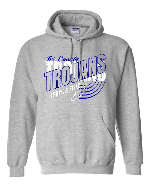Trojans Track & Field Hoodie - Athletic Grey