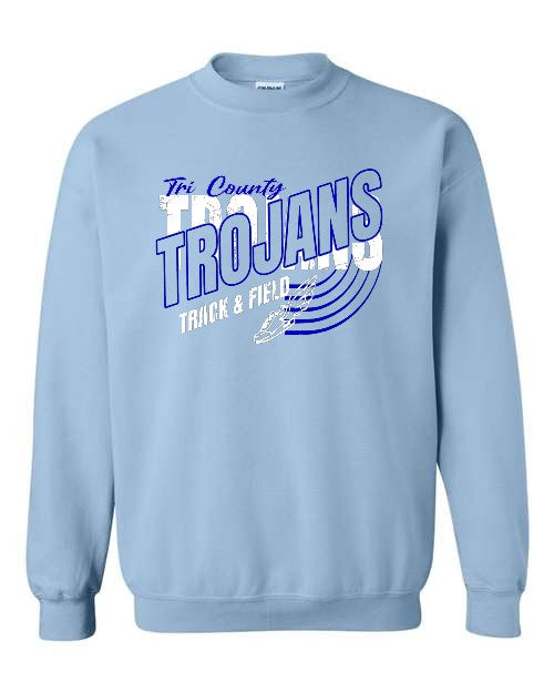 Trojans Track & Field Crewneck - Light Blue