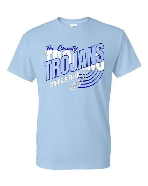 Trojans Track & Field Tee - Light Blue