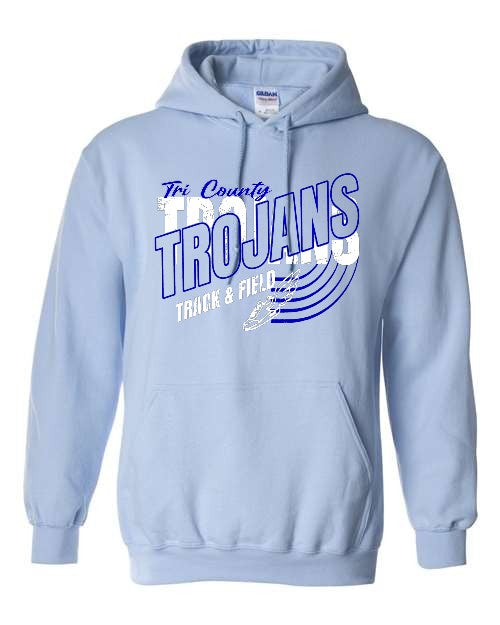 Trojans Track & Field Hoodie - Light Blue