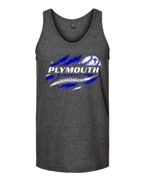 Plymouth Baseball Men's Tank - Heather Charcoal