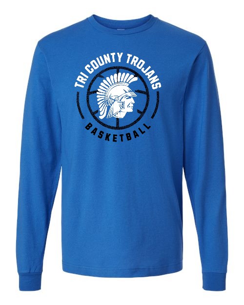 TC Basketball 1 Long Sleeve (Adult & Youth) - Royal