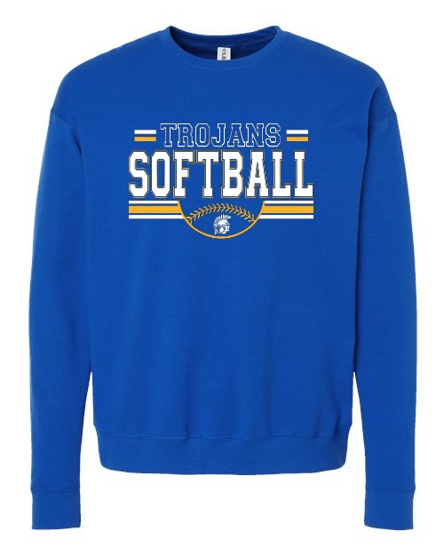 Softball Trojan Crewneck - Royal