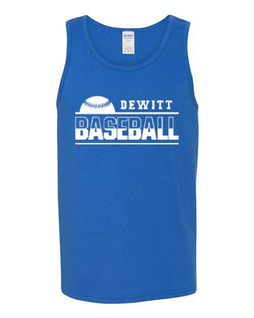 DeWitt Baseball Unisex Tank - Royal
