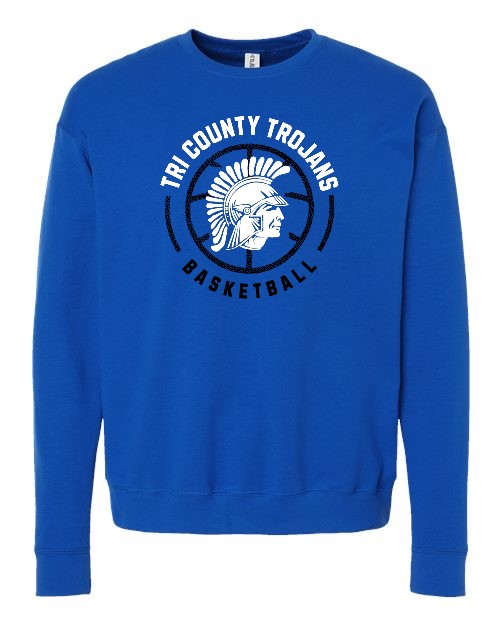 TC Basketball 1 Crewneck (Adult & Youth) - Royal