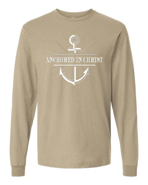 Long Sleeve Anchored in Christ - Sand