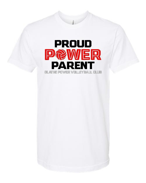 Proud Power Parent - White - Tee