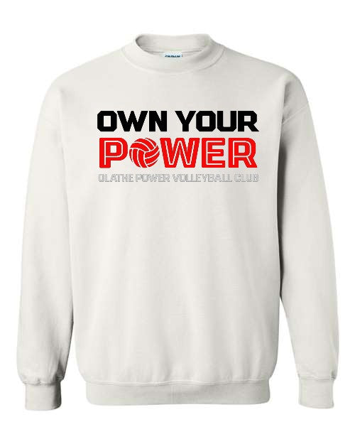 Own Your Power - White - Crewneck