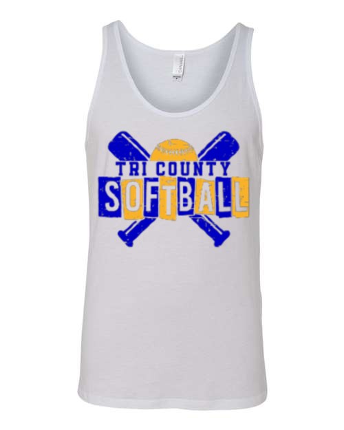 TC Softball Unisex Tank - White