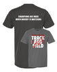 Meridian Track and Field Tee - Charcoal (Quote on Back)