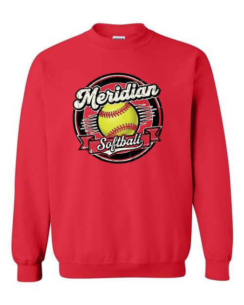 Meridian Softball Crewneck - Red