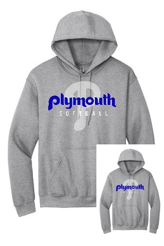 2 - Plymouth Ball Hoodie (Adult & Youth Sizes) - Grey