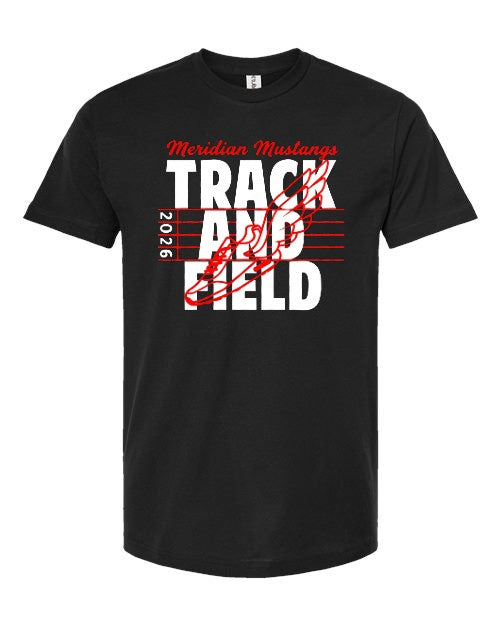 Meridian Track and Field Tee - Black (Quote on Back)