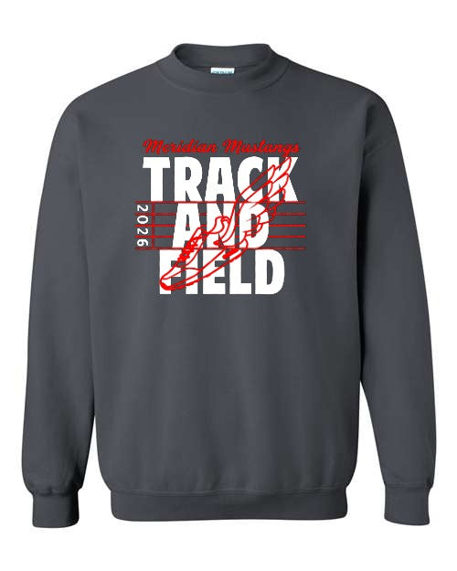 Meridian Track and Field Crewneck - Charcoal (Quote on Back)