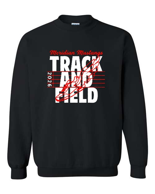 Meridian Track and Field Crewneck - Black (Quote on Back)