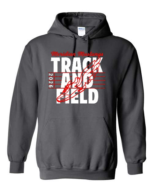 Meridian Track and Field Hoodie - Charcoal (Quote on Back)