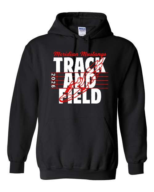 Meridian Track and Field Hoodie - Black (Quote on Back)