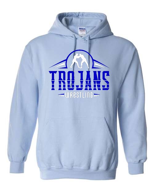 Wrestling Trojans - Hoodie - Light Blue