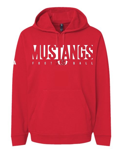 Adidas Mustang Football Hoodie - Red (Adult Sizes Only)