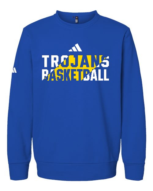 Adidas Trojan Basketball Crewneck (Adult Only) - Royal