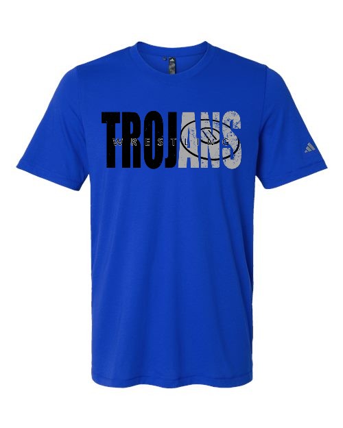 Adidas Wrestling Tee (Adult Only) - Royal