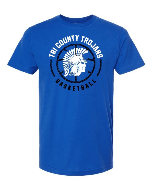 TC Basketball 1 Tee (Adult & Youth) - Royal