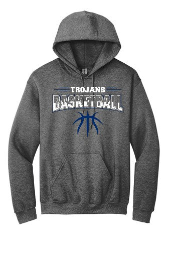 Trojans Basketball Hoodie (Adult & Youth) - Dark Grey