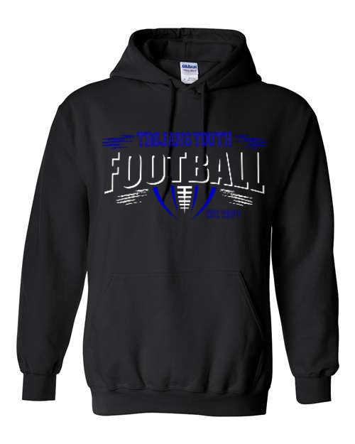 TC Youth Football Hoodie - Black