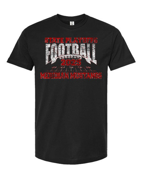 Meridian Football State Playoffs 2025 T-Shirt - (Player and Coaches Names on Back)