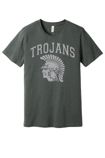 Vintage Trojan Tee (Adult & Youth) - Heather Charcoal