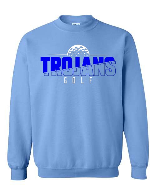 Trojans Golf Crewneck - Carolina Blue