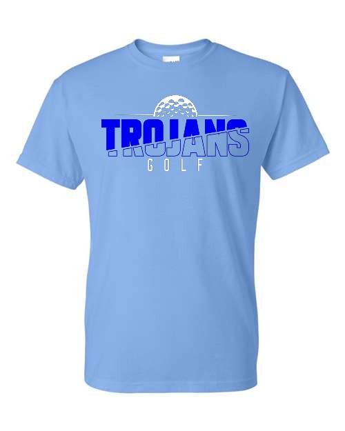 Trojans Golf Tee - Carolina Blue