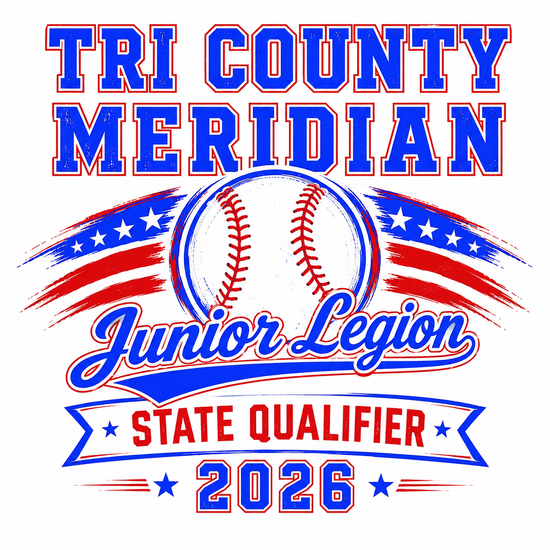 Tri County-Meridian State Qualifier - White Gildan Tee (will be able to be picked up after state tournament)