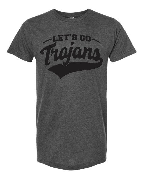 Let's Go Trojans - Dark Hthr Grey