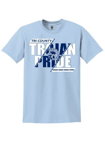 Trojan Pride Tee (Adult & Youth) - Light Blue