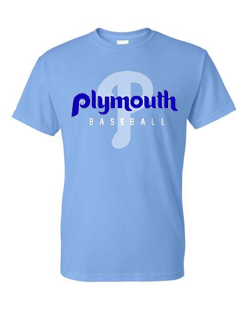 2- Plymouth Baseball Tee - Blue